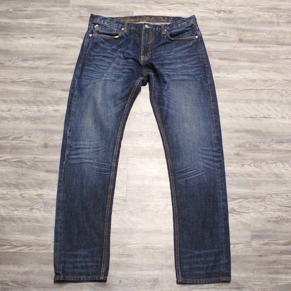 Billionaire Boys Club Jeans Mens Dark Wash Straight Leg Size 36 Blue Denim